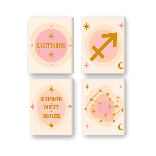 4 Mini Paintings - Sagittarius Set