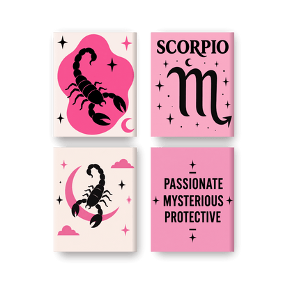 4 Mini Paintings - Scorpio Set