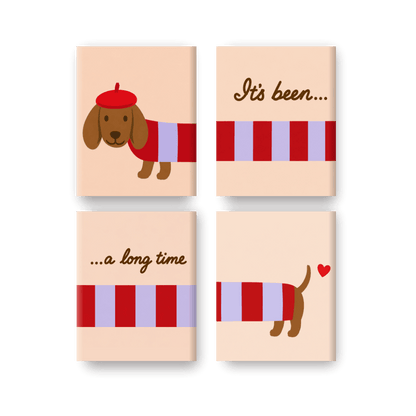 4 Mini Paintings - It's Been a Long Time Set