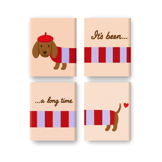 4 Mini Paintings - It's Been a Long Time Set