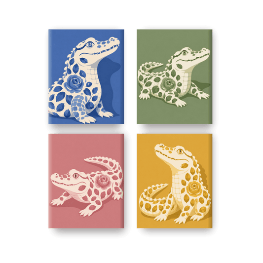 4 Mini Paintings - Delft Pop Crocs Set