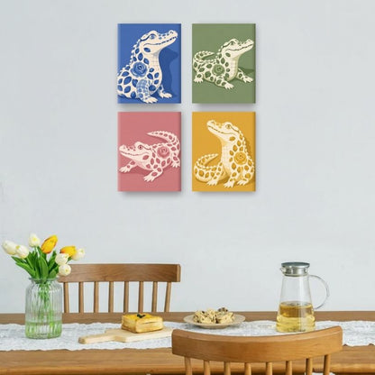 4 Mini Paintings - Delft Pop Crocs Set