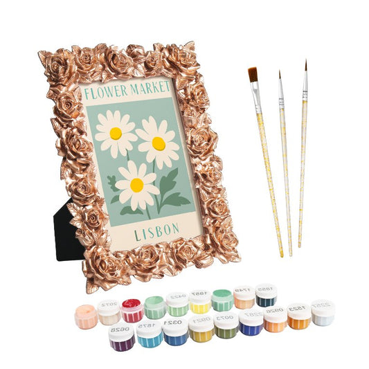 Mini Painting with Picture Frame – Flower Market Lisbon