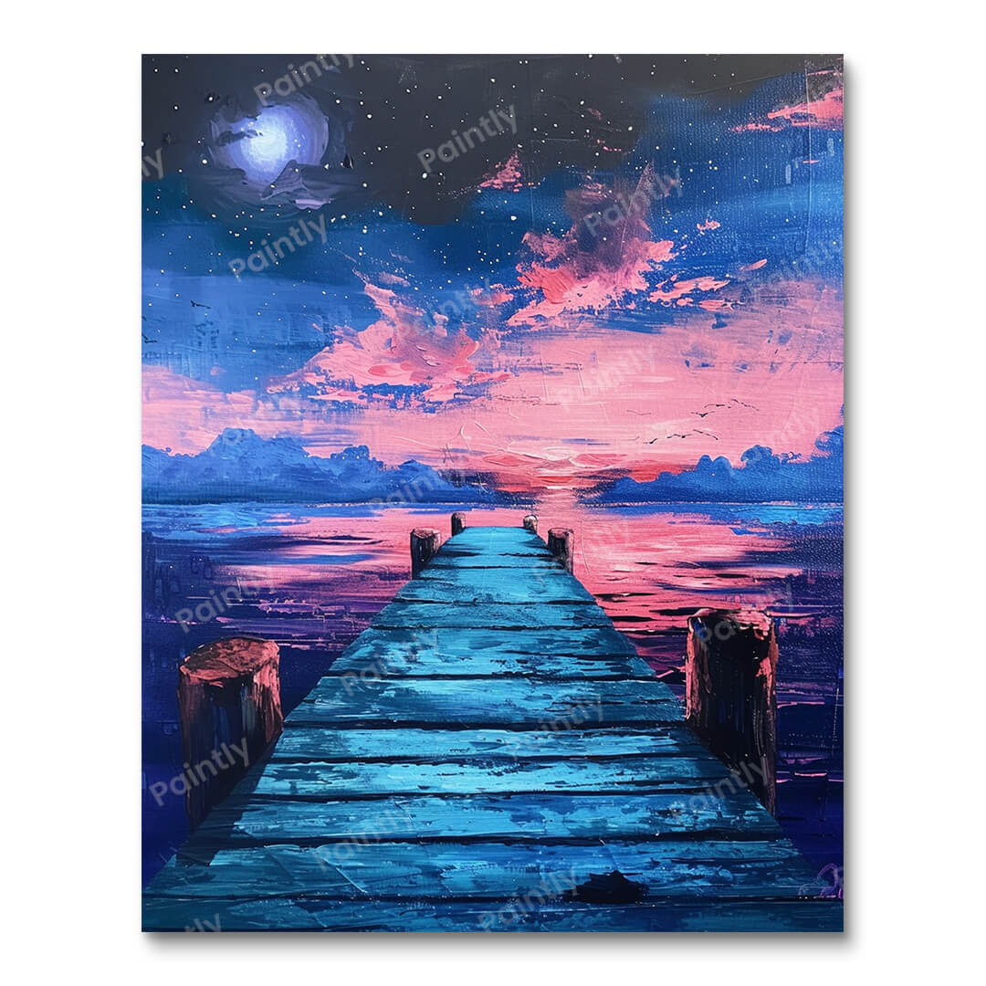 Moonlit Dock Dreams