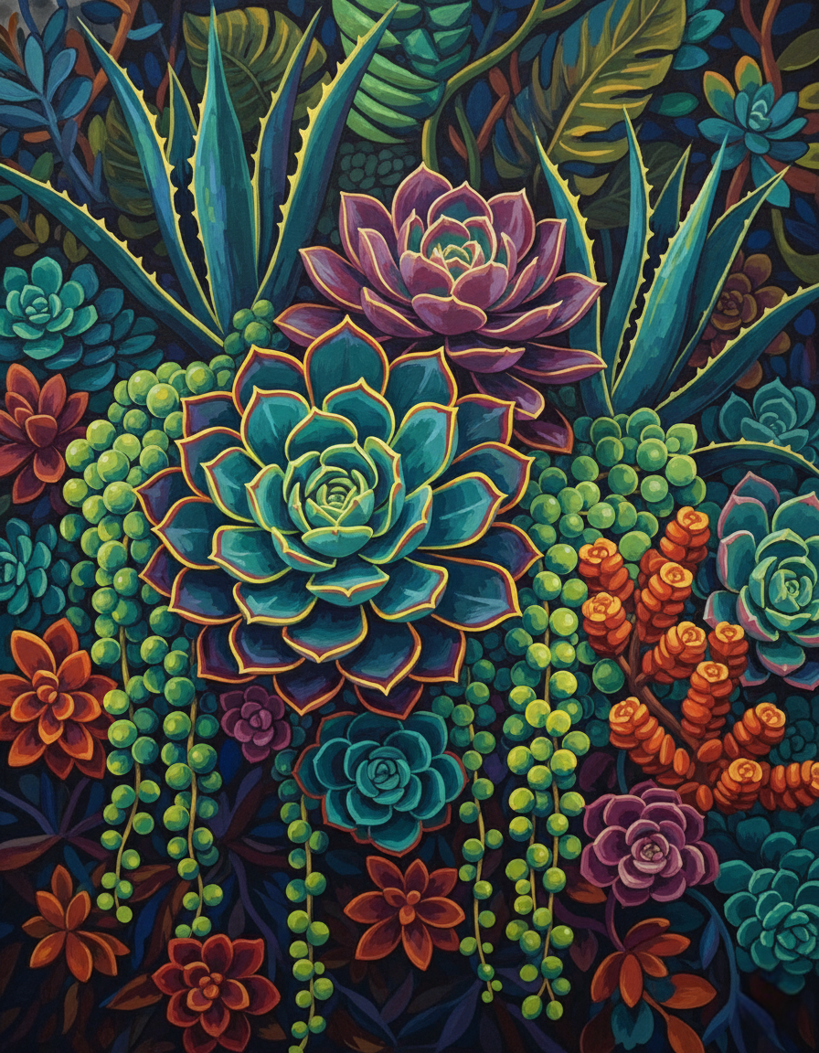 Succulent Cascade