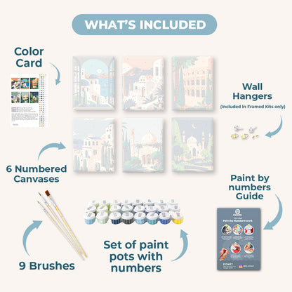 6 Mini Paintings | Beautiful Landscapes Set