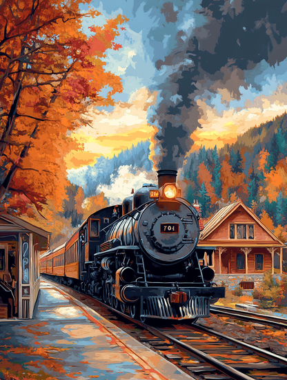 Train at Autumn Station