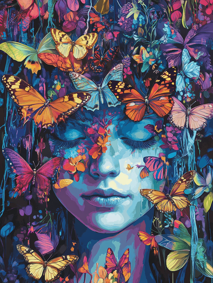 Vibrant Butterfly Mask