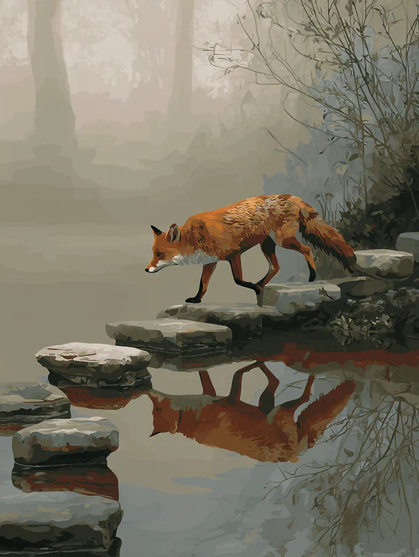 Fox Crossing Water Reflection