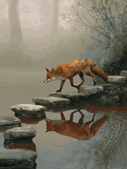 Fox Crossing Water Reflection