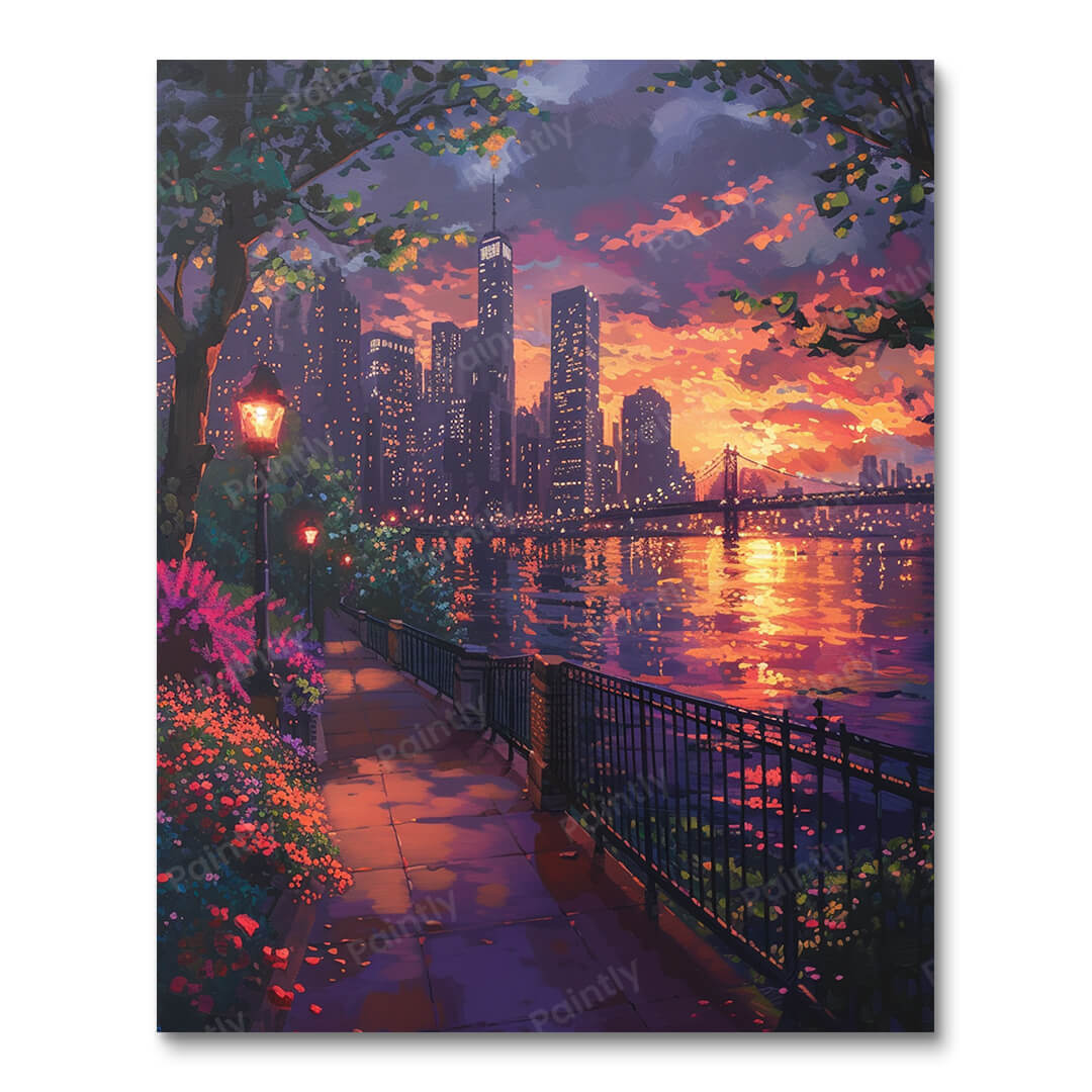 Sunset Stroll in the City