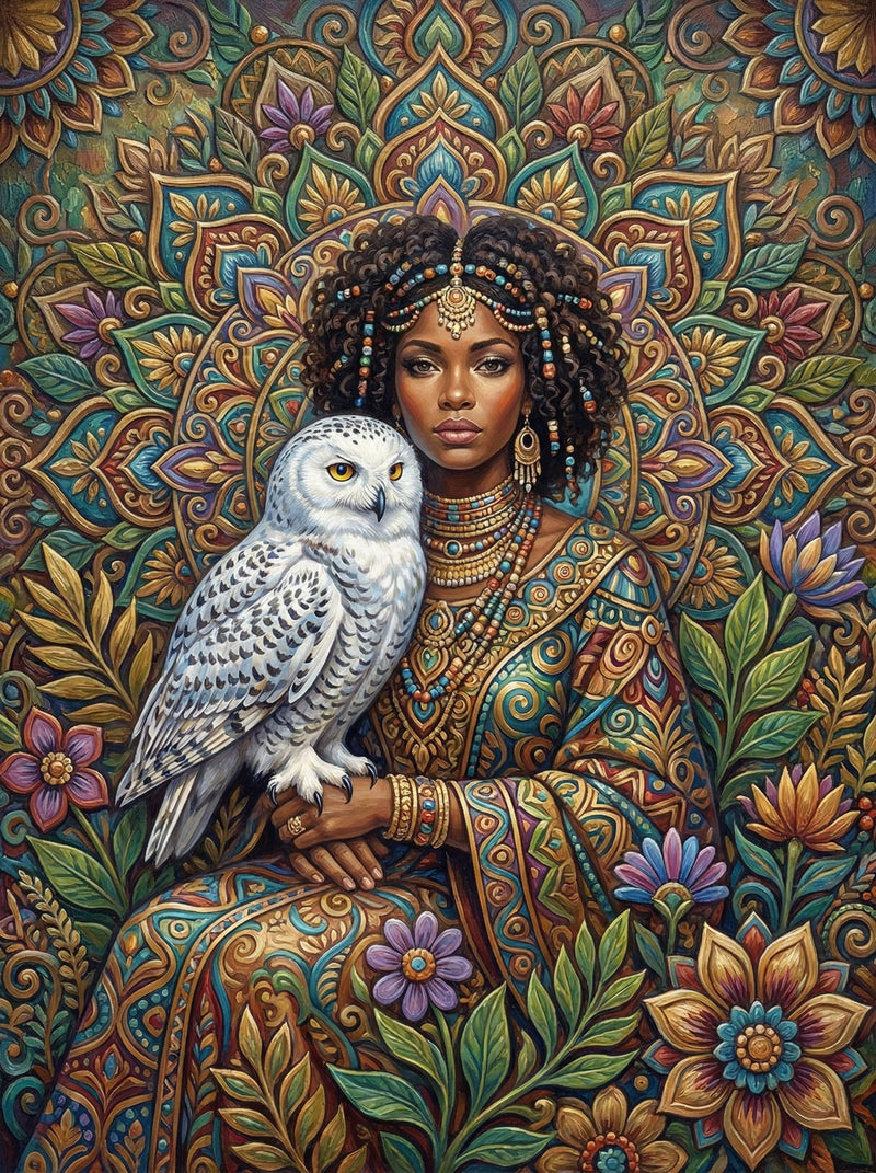 African Queen Snowy Owl (120 Colors)