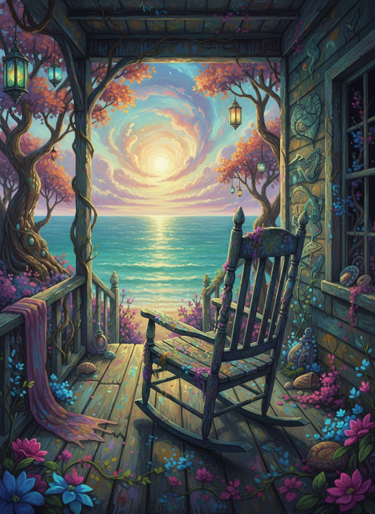 Sunset Porch by the Sea