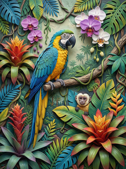 Tropical Macaw Bloom (80 Colors)