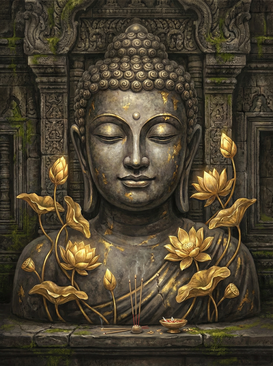 Golden Lotus Buddha