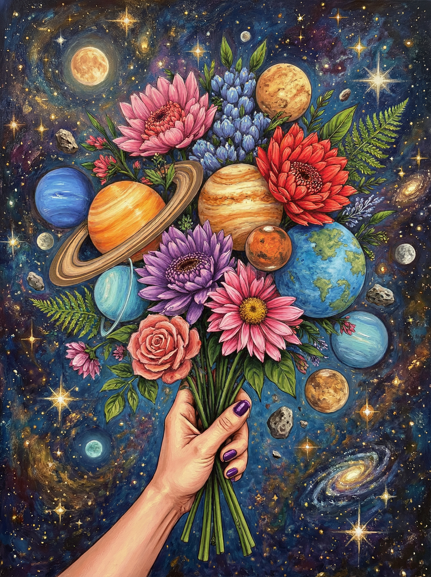 Cosmic Flower Bouquet Planets (120 Colors)