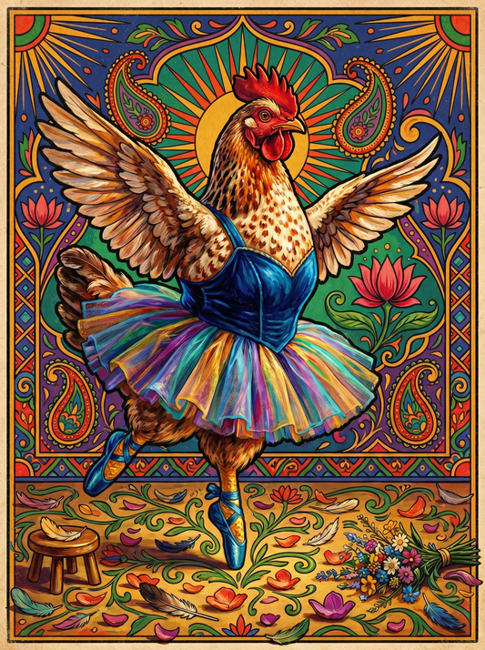 Ballet Dancing Rooster (120 Colors)
