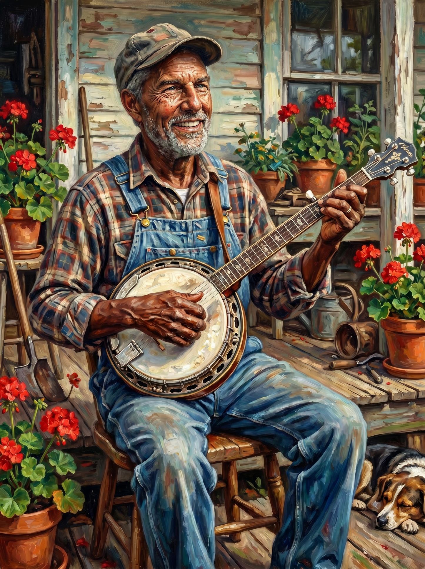 Banjo Playing Man (80 Colors)