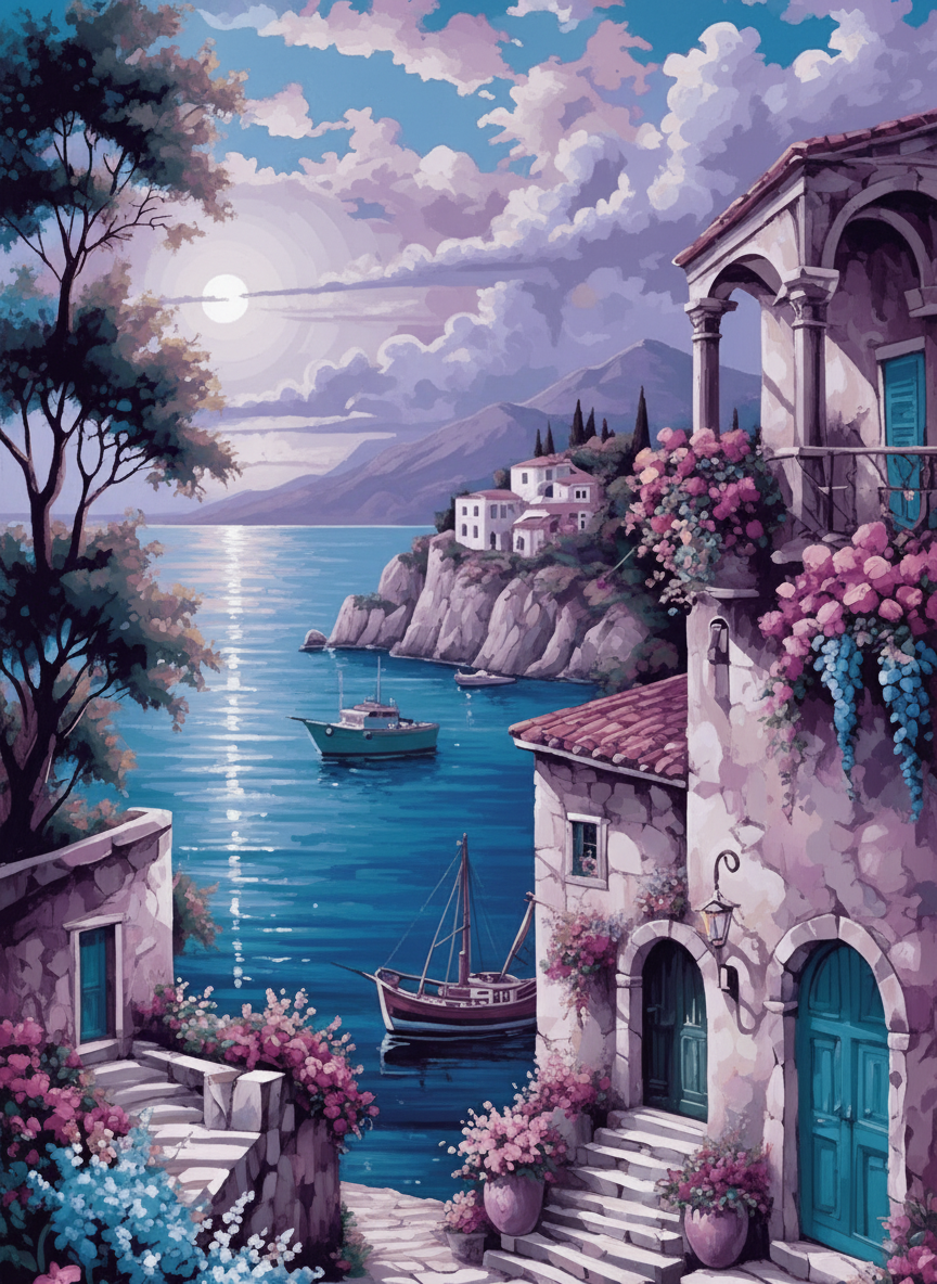 Moonlit Amalfi Coast