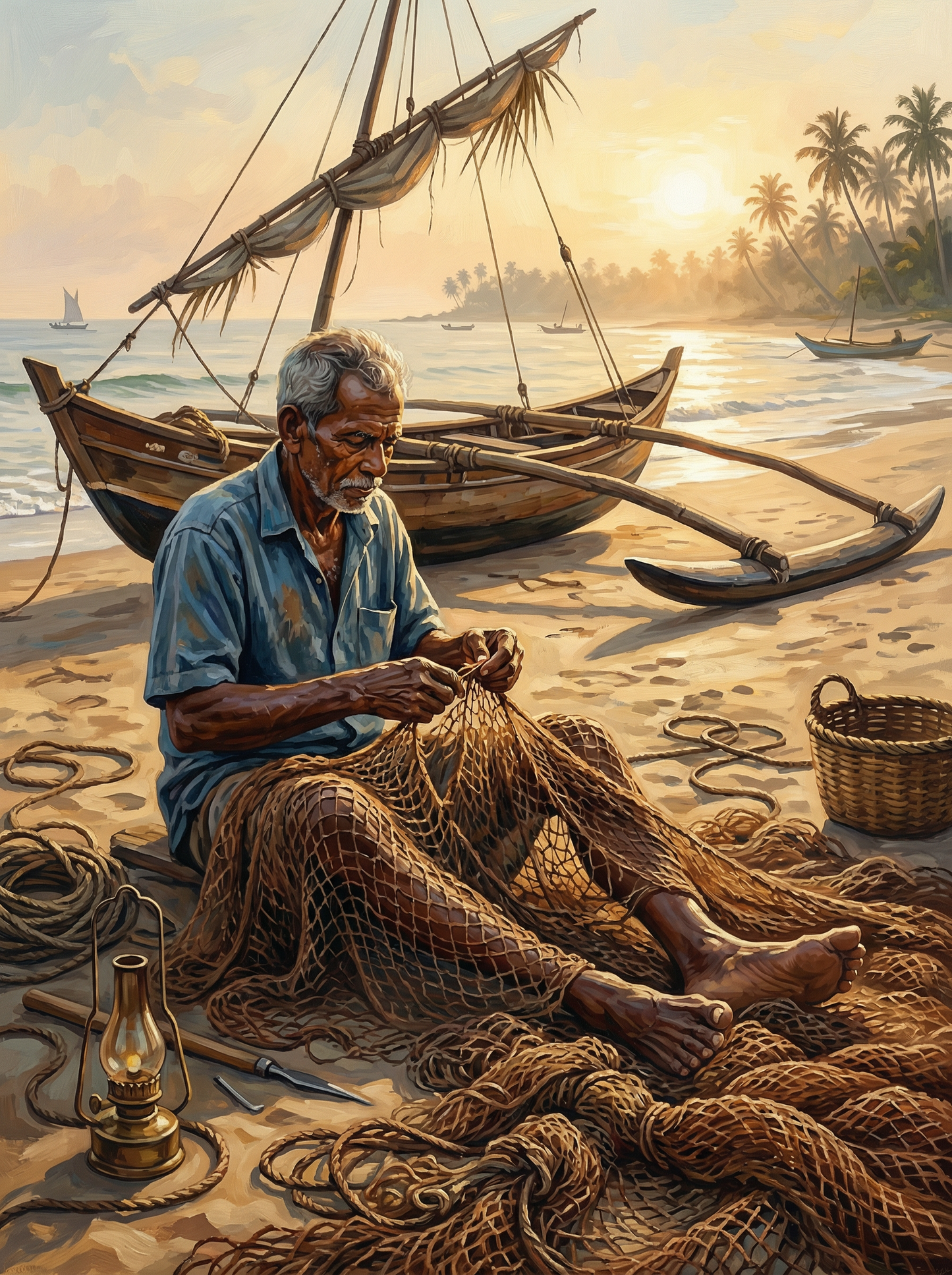 Beach Net Repair