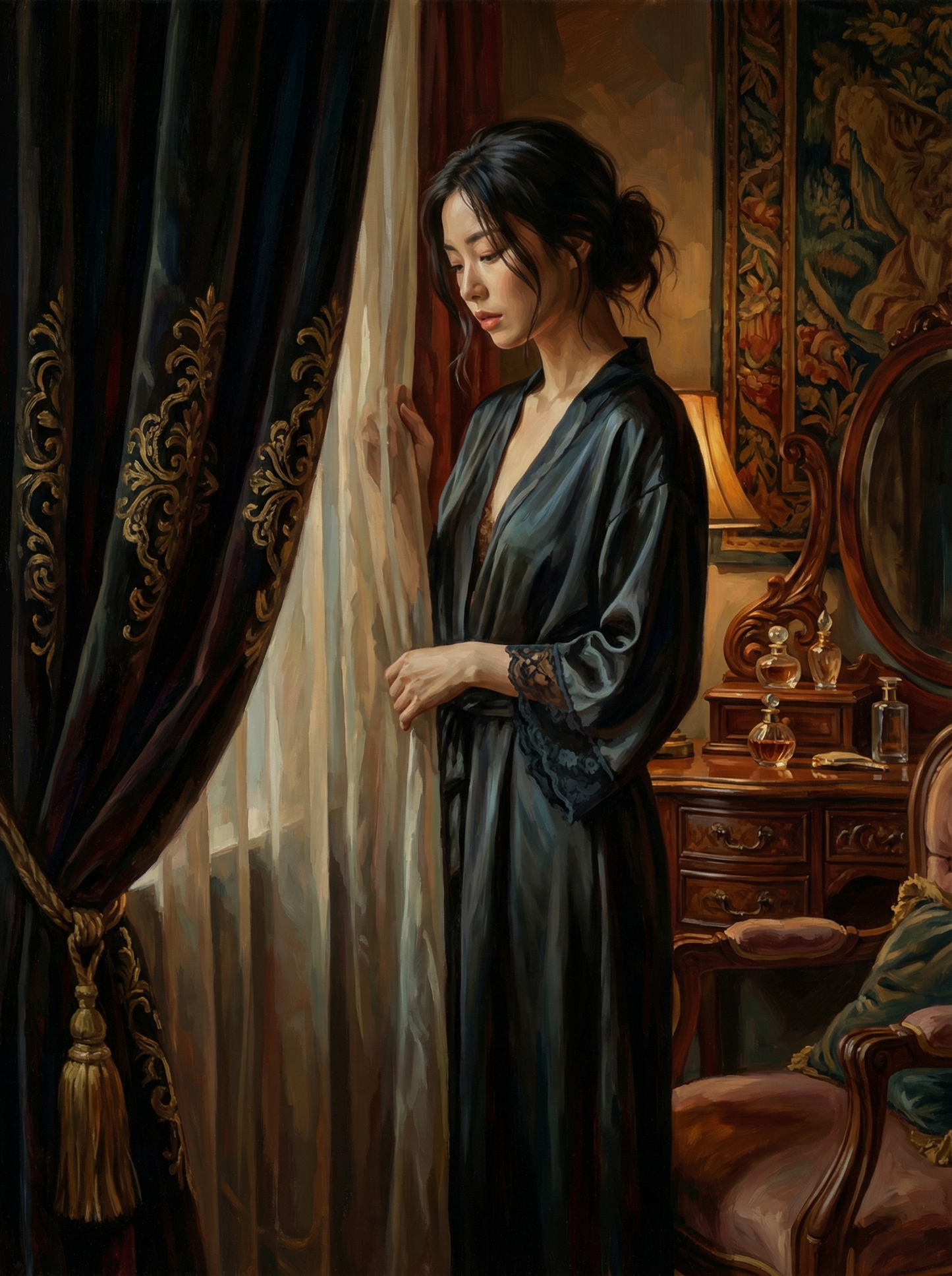 Blue Silk Tapestry