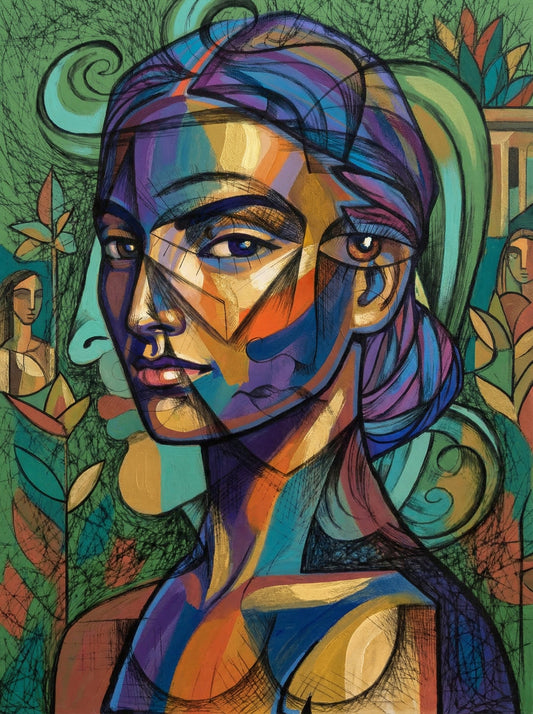 Botanical Woman Face (120 Colors)