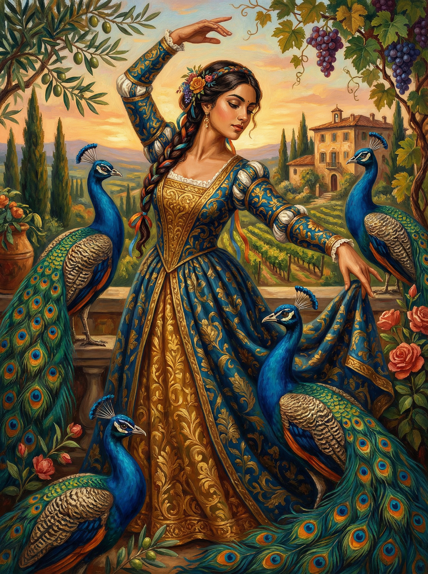 Peacock Court Elegance (120 Colors)