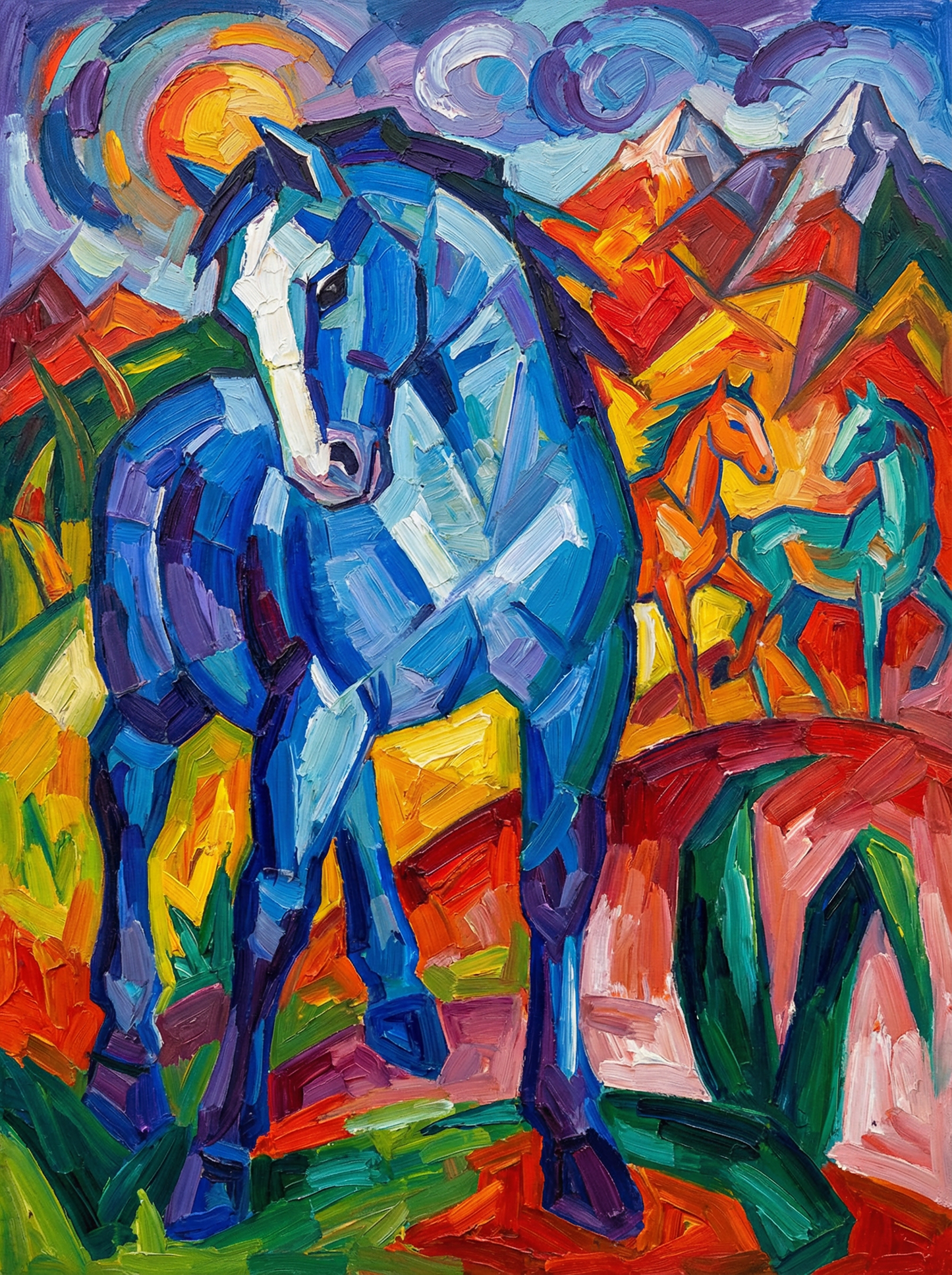 Midnight Blue Stallion (80 Colors)