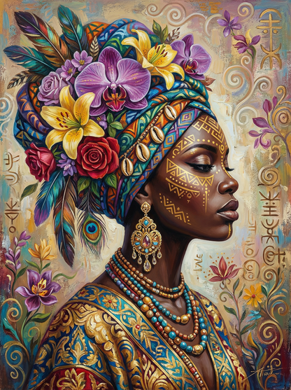 Headwrap Flowers Woman (80 Colors)