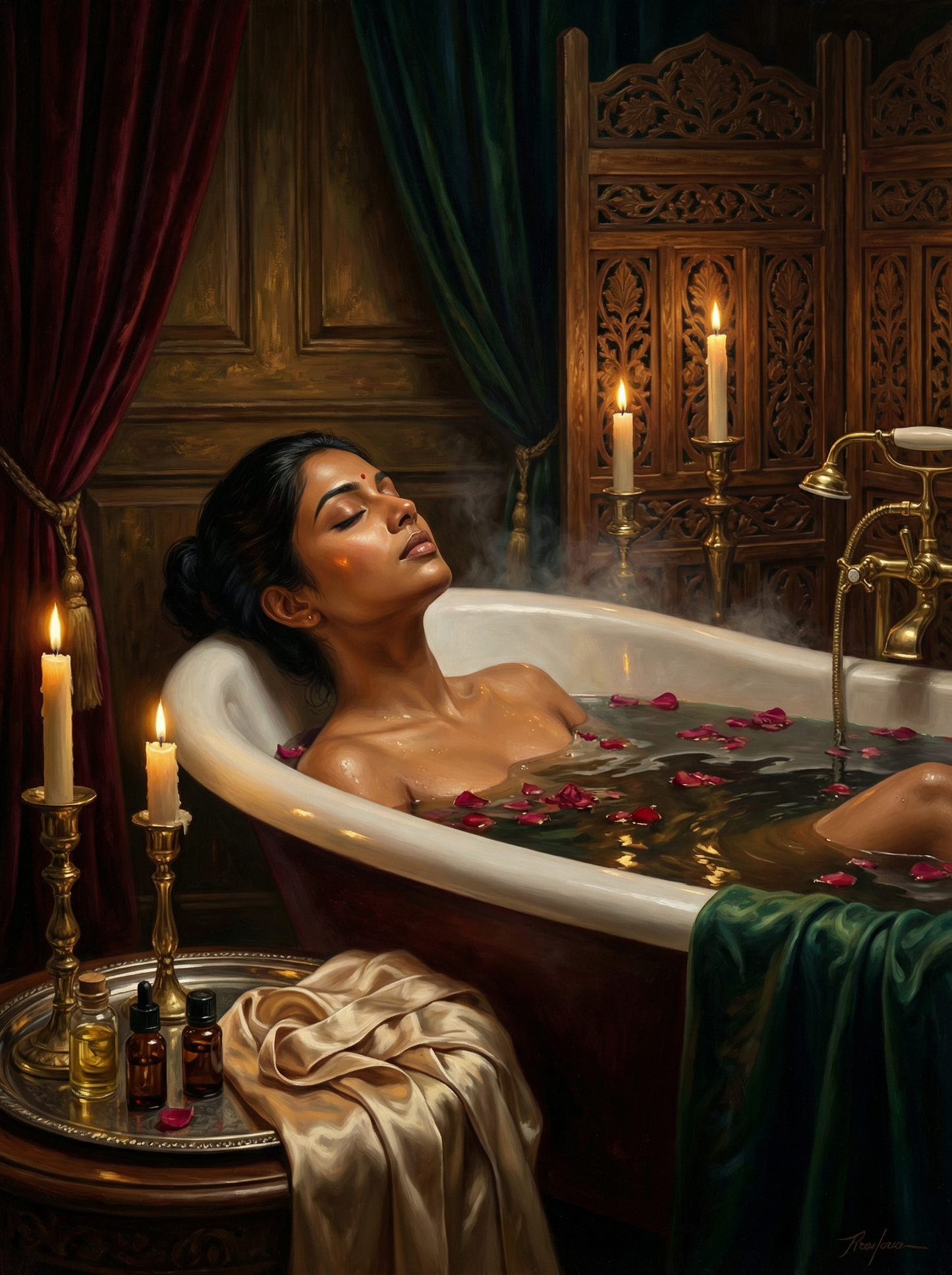 Carved Screen Bath