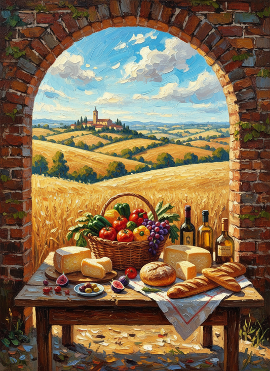 Harvest Table in Tuscany