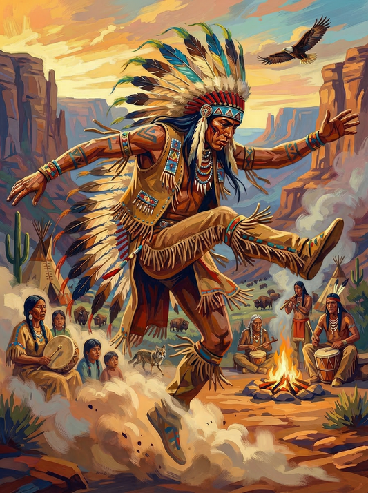 Ceremonial Chief Dancing Desert (80 Colors)