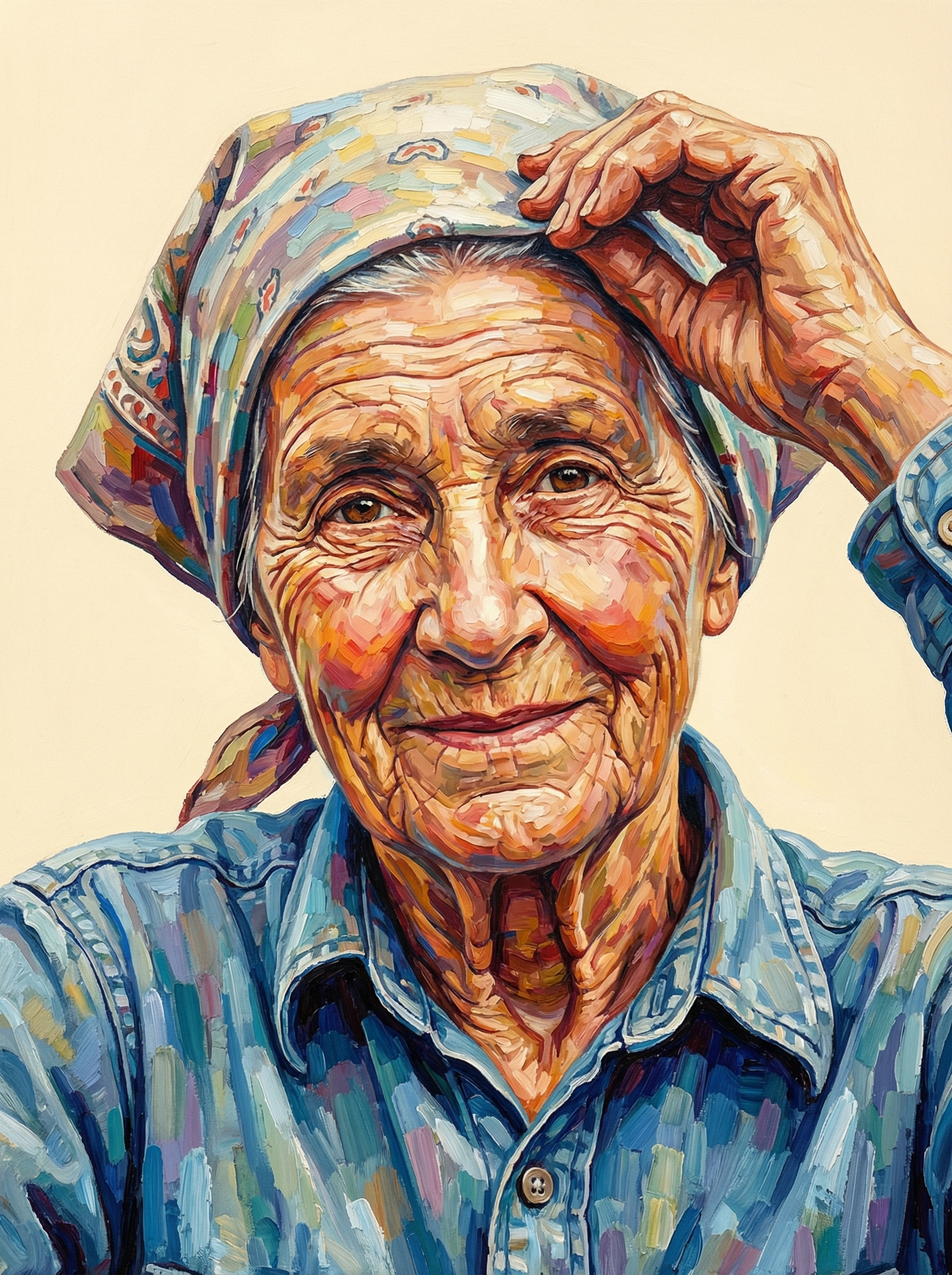 Cheerful Farmer Adjusting Hat (80 Colors)