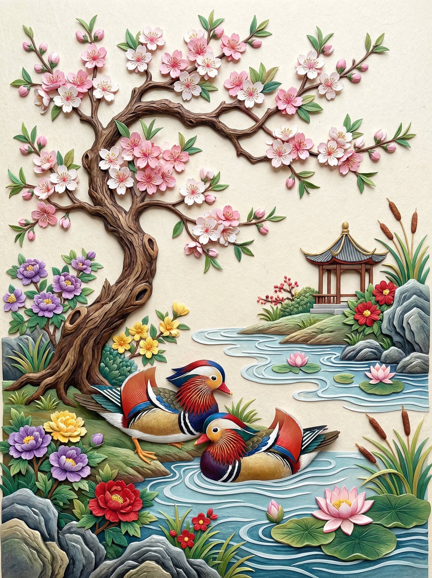 Cherry Blossom Ducks