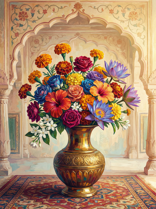 Classical Indian Palace Vase (120 Colors)