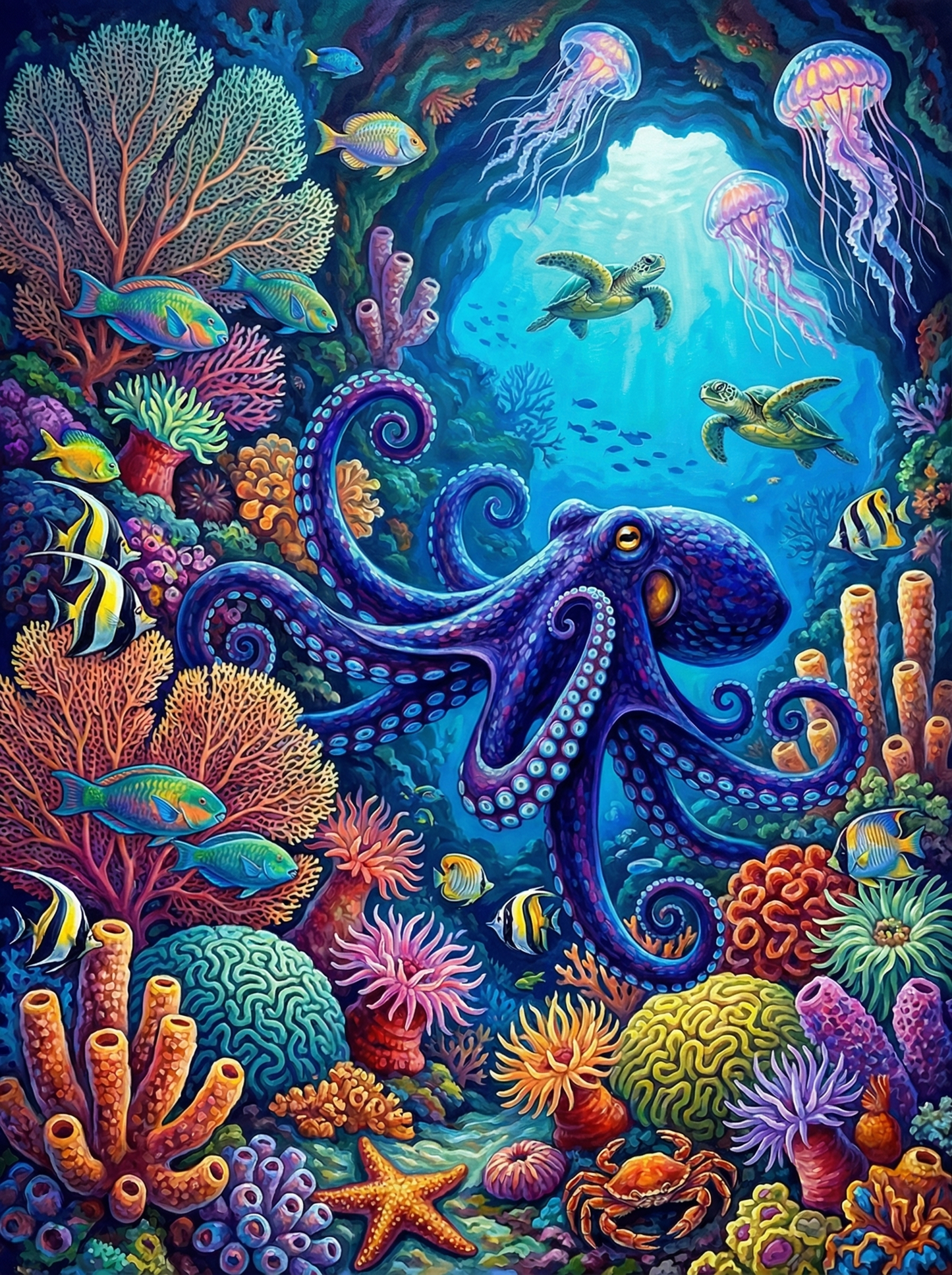 Colorful Deep Sea Octopus (80 Colors)