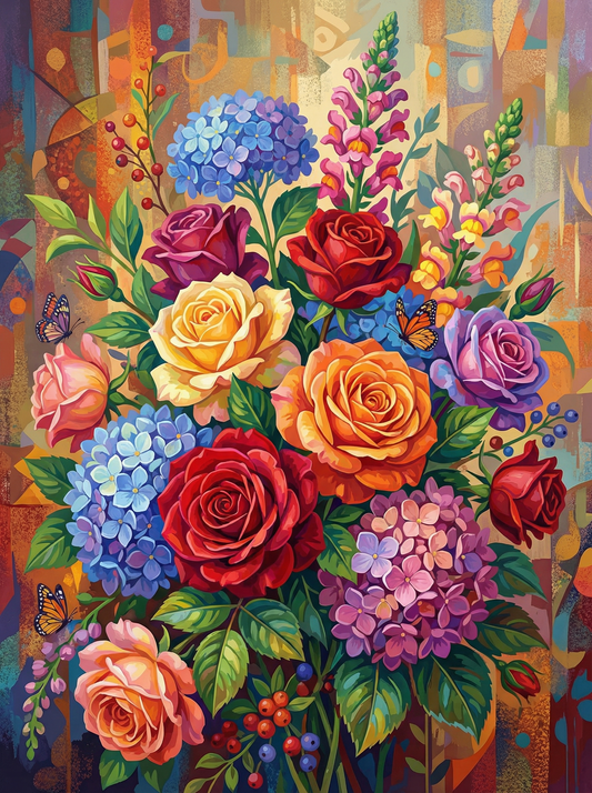 Colorful Flower Medley (120 Colors)