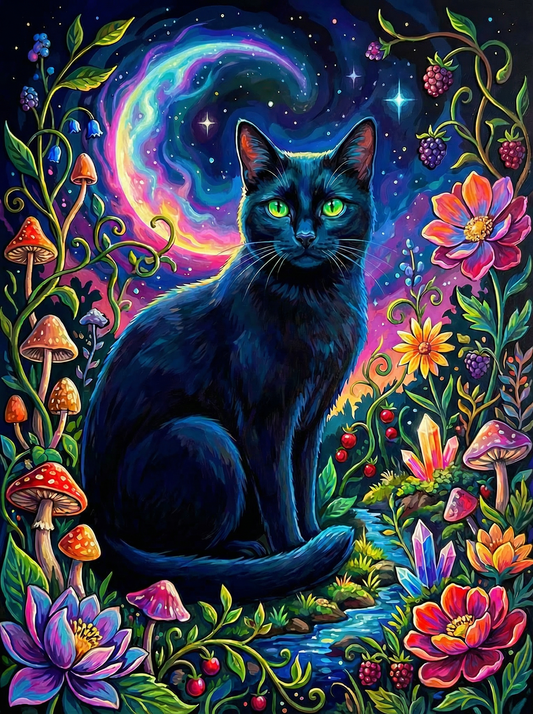 Cosmic Black Cat Galaxy (120 Colors)