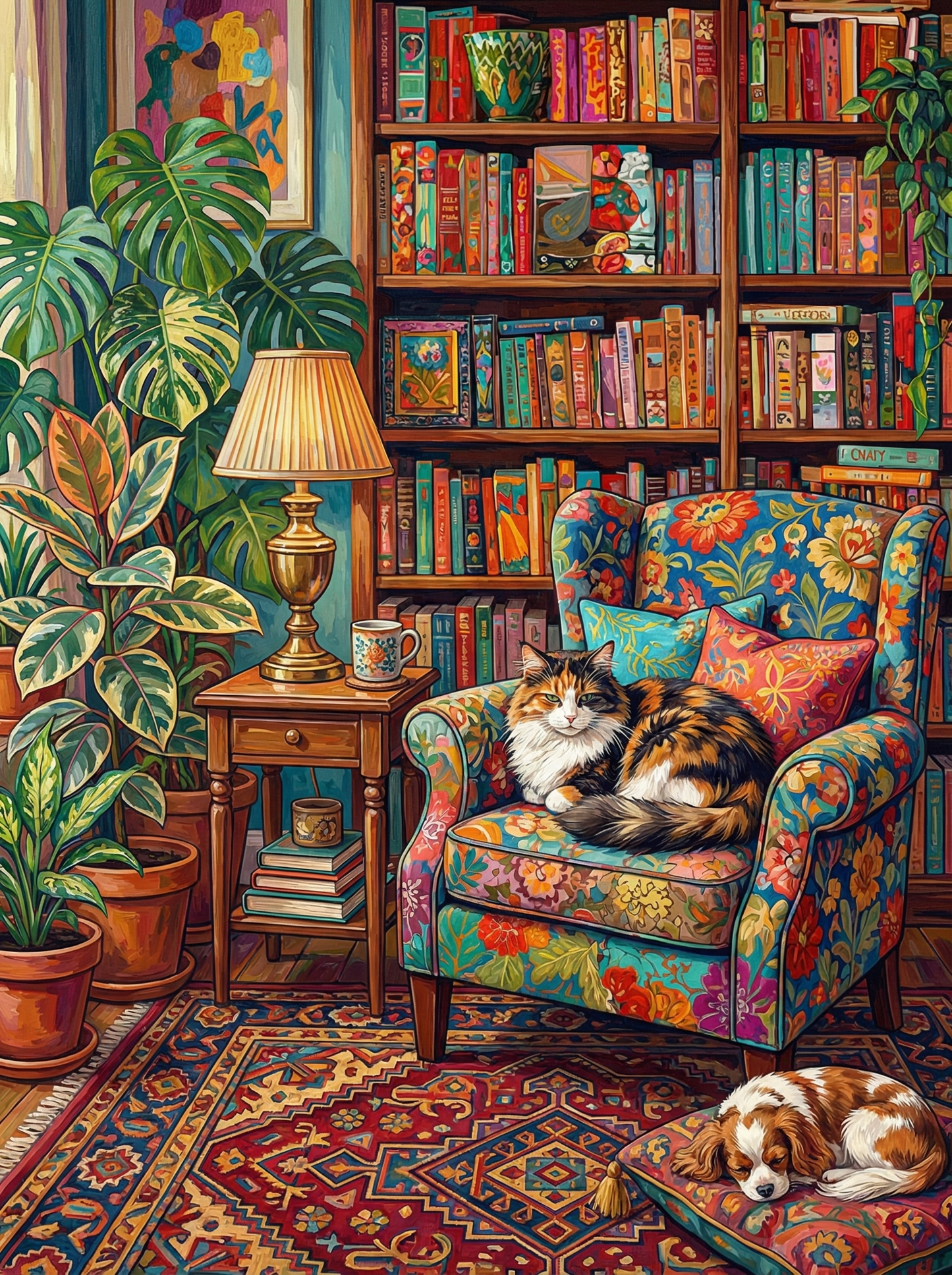 Cozy Library Reading Room (80 Colors)