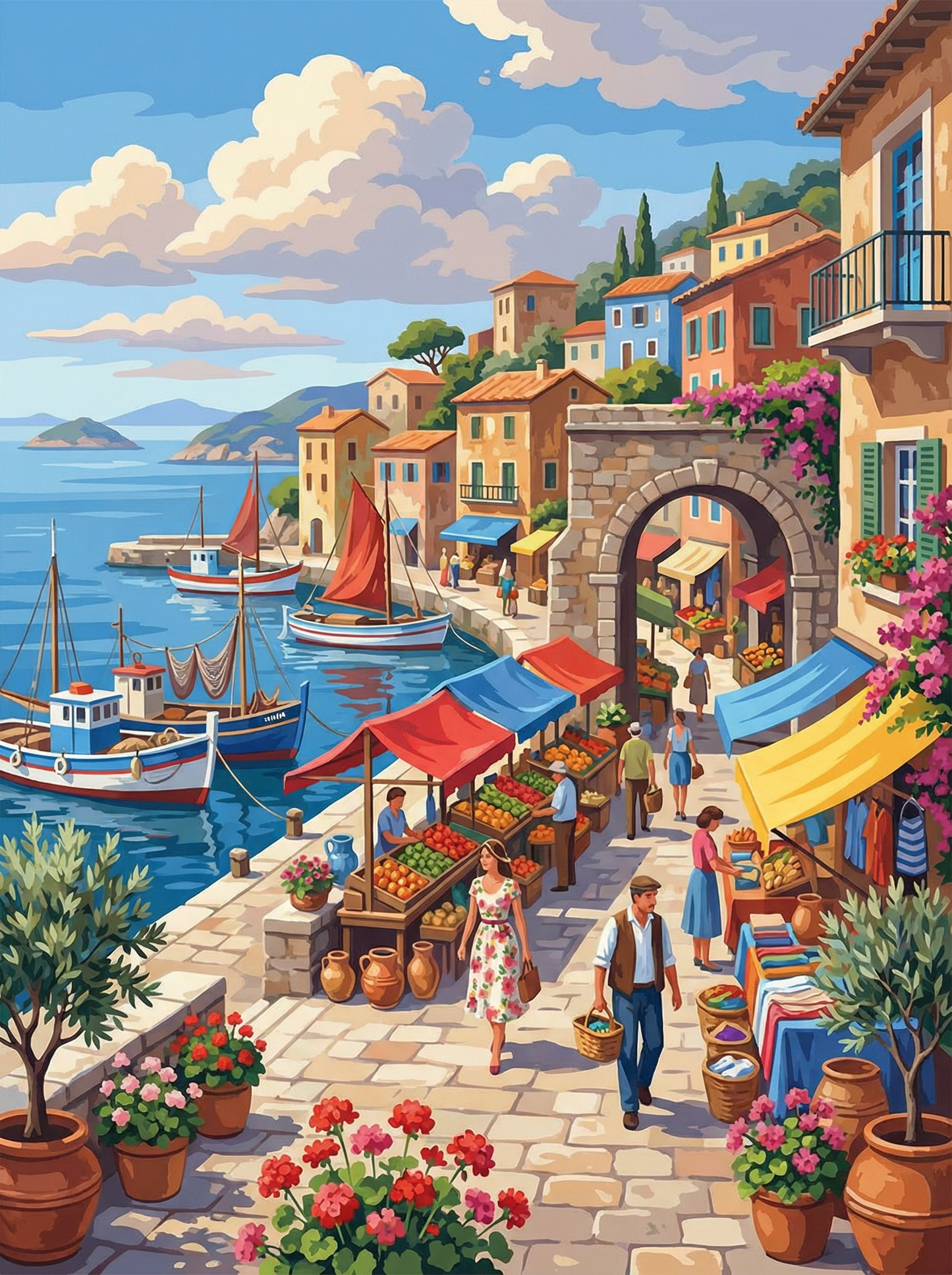 Mediterranean Harbor Market (80 Colors)