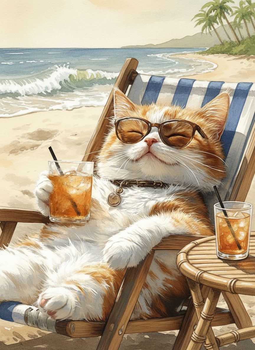 Sunset Lounge Cat
