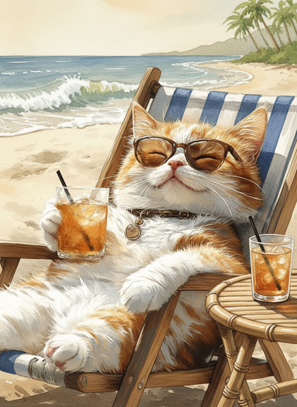 Sunset Lounge Cat