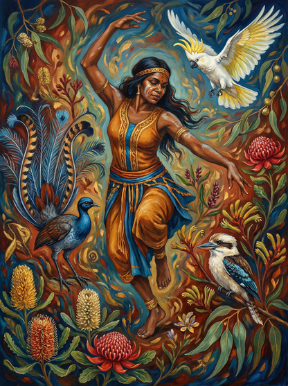 Cockatoo and Kookaburra Dance (120 Colors)