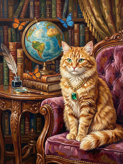 Scholarly Emerald Cat (120 Colors)
