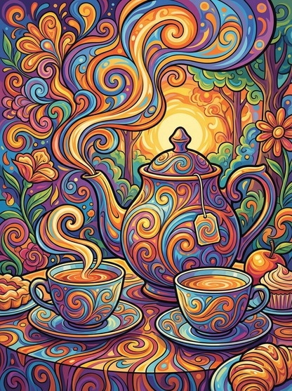 Swirling Tea Symphony (80 Colors)