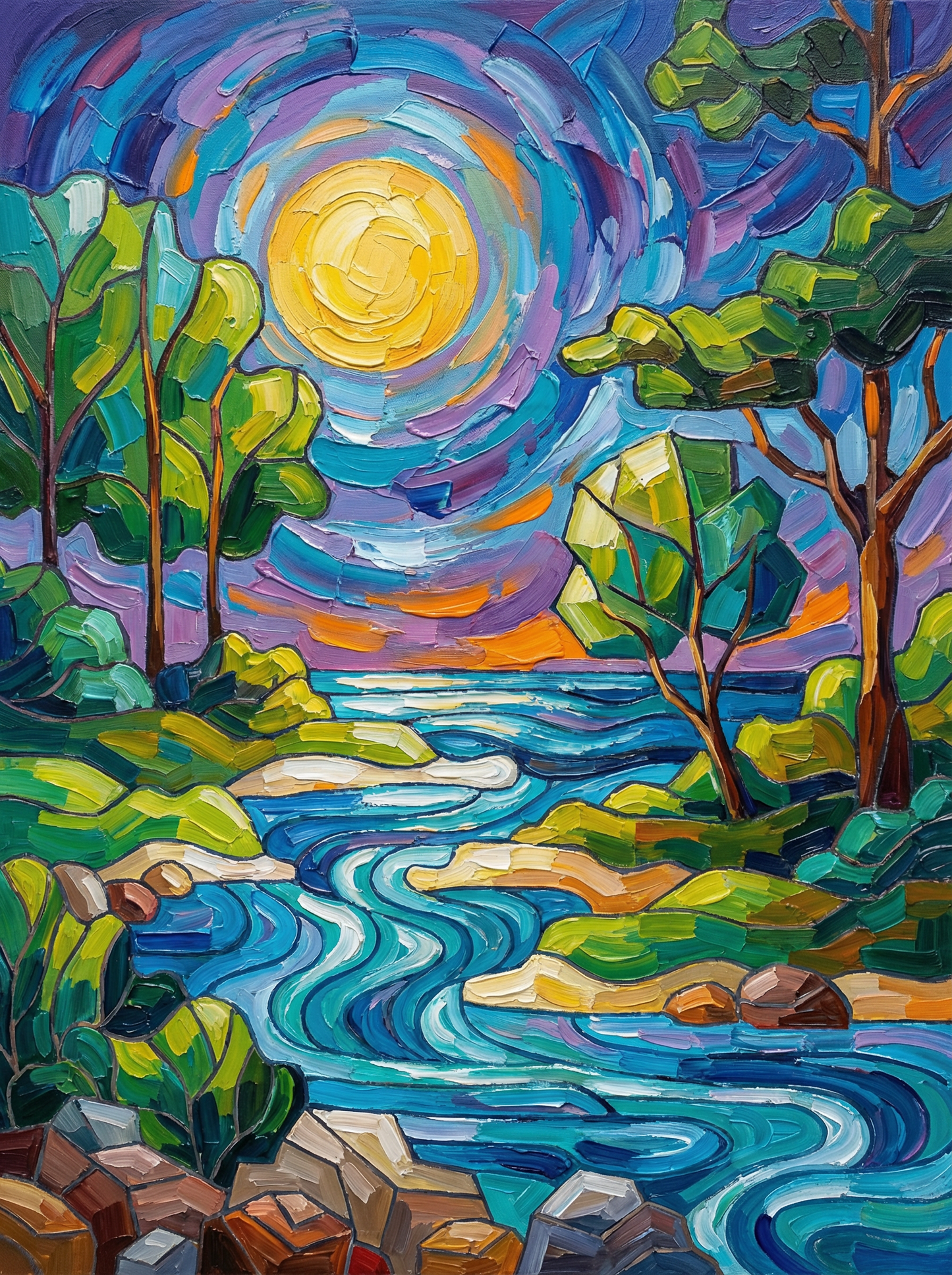Sunlit River Breeze