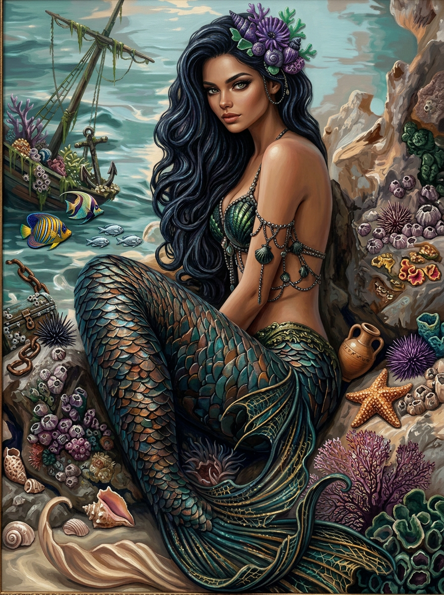 Emerald Ocean Mermaid (80 Colors)