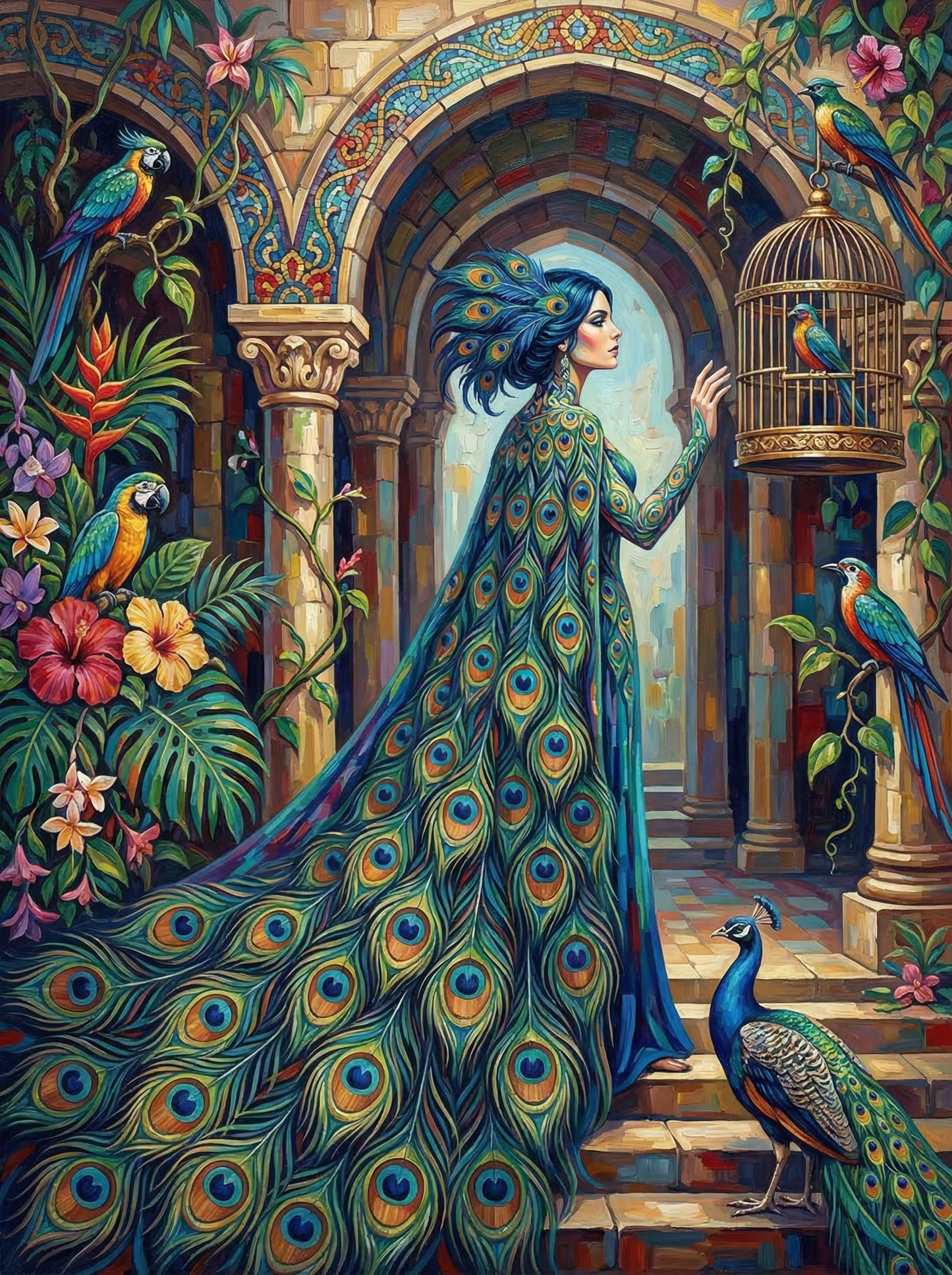 Exotic Peacock Palace Woman (80 Colors)