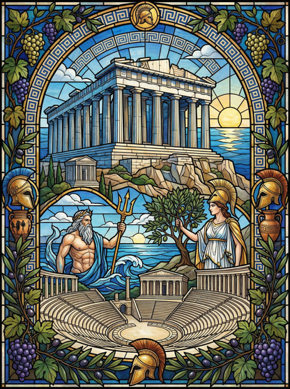 Ancient Greek Gods Temple (80 Colors)
