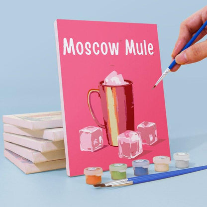 6 Mini Paintings - Happy Hour Cocktail Set